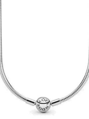 Pandora Moments Snake Silver Chain Necklace Class 50cm Chain Necklace Round